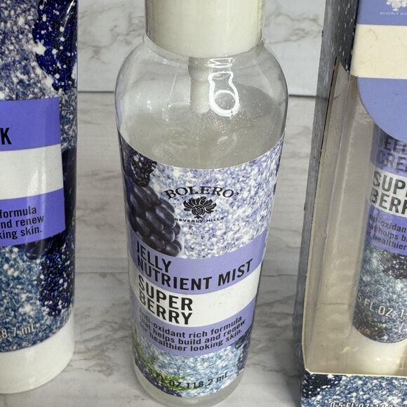 Bolero Beverly Hills Super Berry Clay Mask Jelly Mist Eye Cream 3pc Set Skincare - Picture 4 of 6